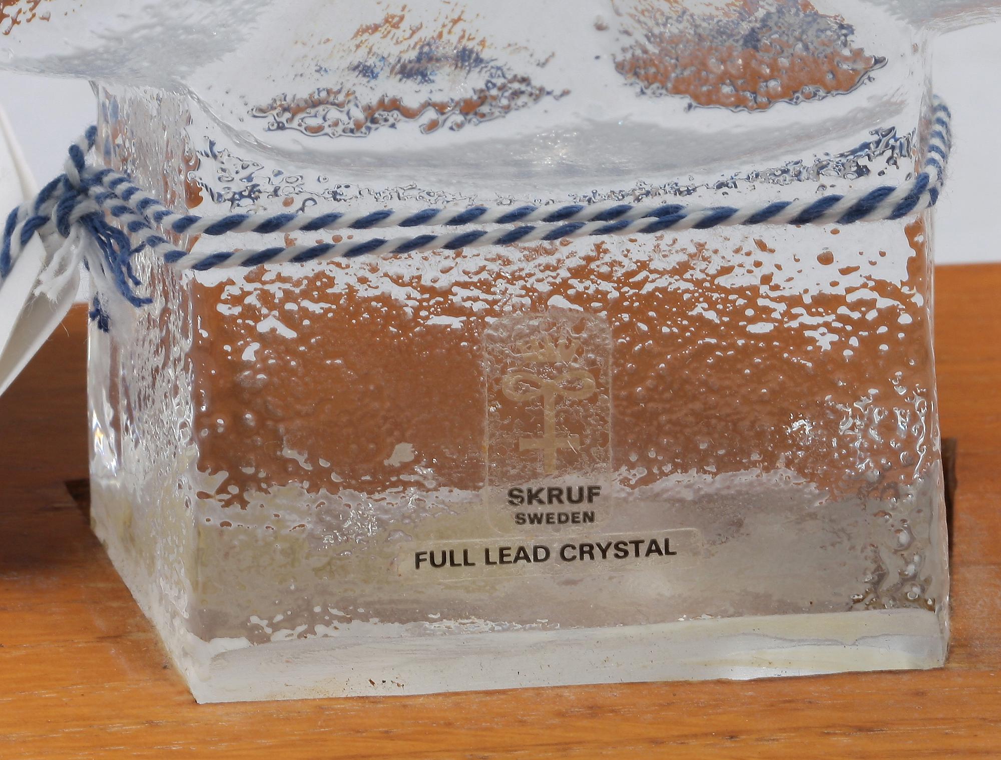 SKULPTUR, glas, Lars Hellsten, Skruf, sign o dat 1971.