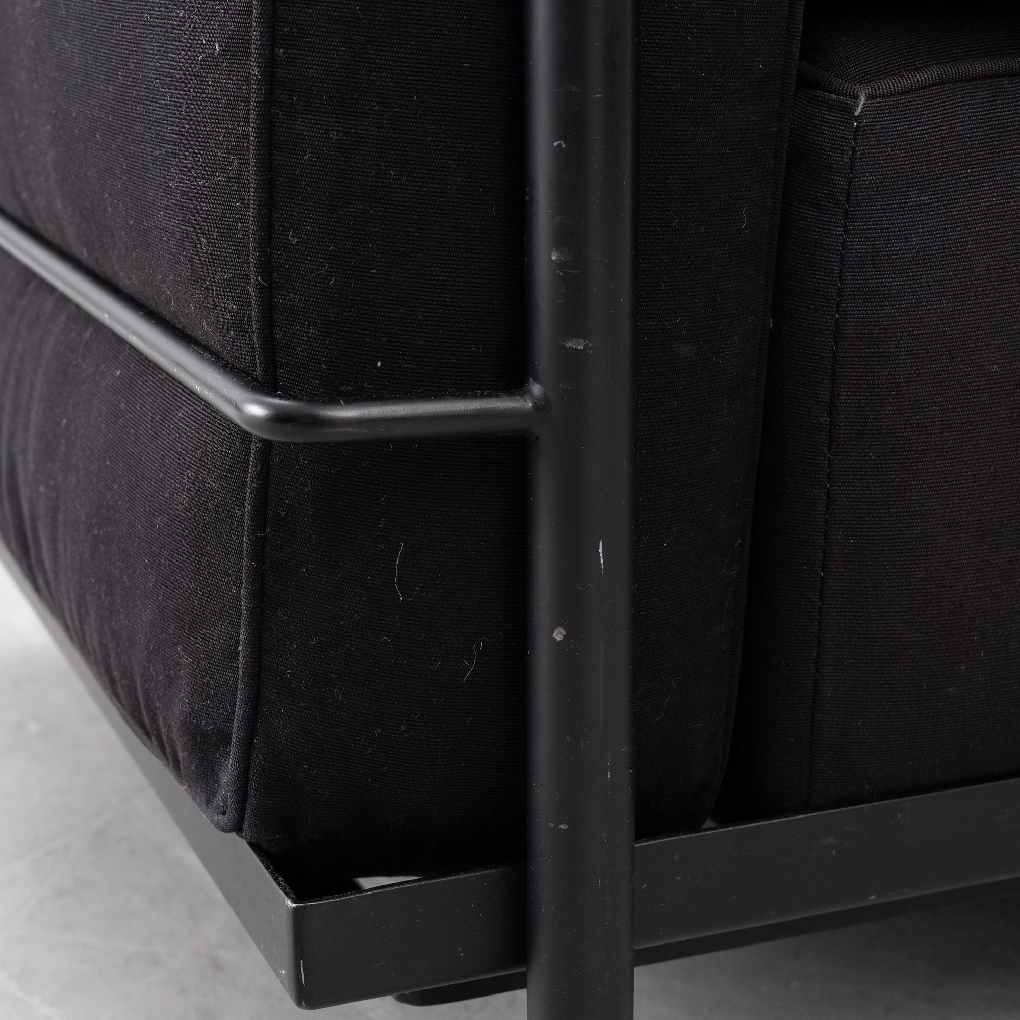 Pierre Jeanneret, Charlotte Perriand & Le Corbusier, an 'LC 2' sofa, Cassina, Italy.