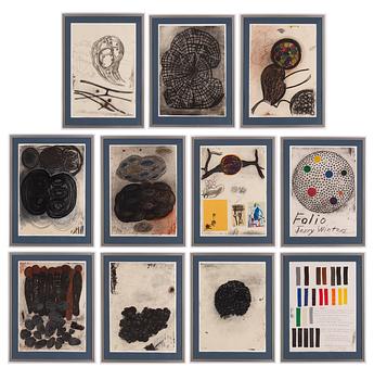 Terry Winters, lithographs in colours, 11, 1985-1986, signed. First lithograph numbered 26/39.