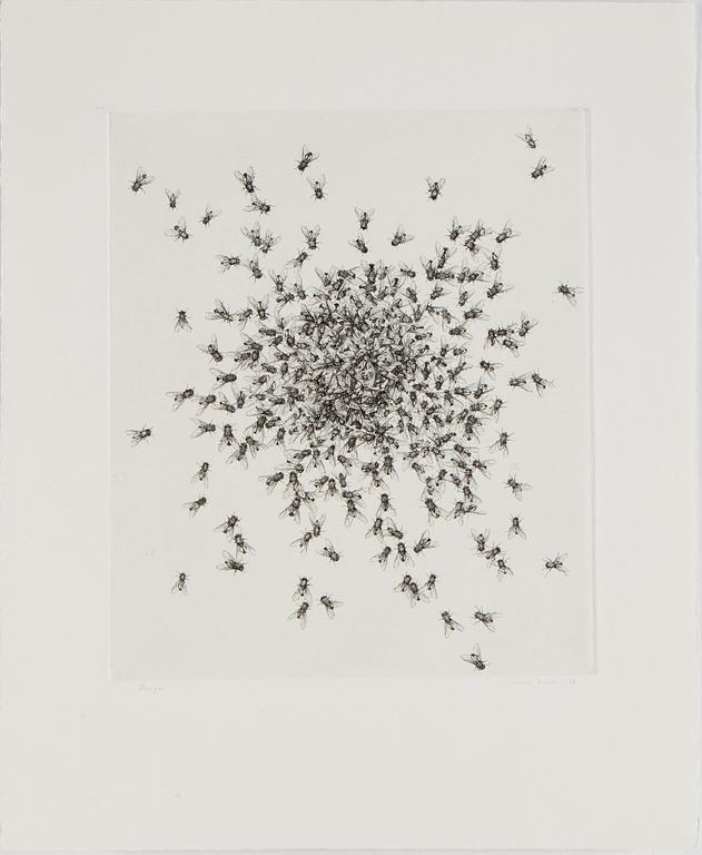 ETCHINGS, 3 pieces, one of wich Hans Wigert.