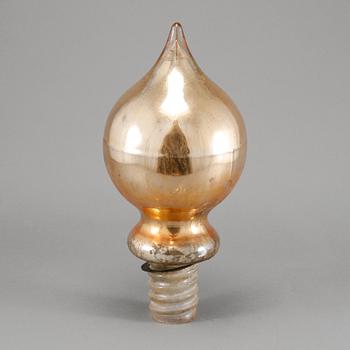 FLAGGSTÅNGSKNOPP, glas, 1900-talets första hälft.