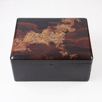 A Japanese lacquer chest, Meiji (1868-1912).