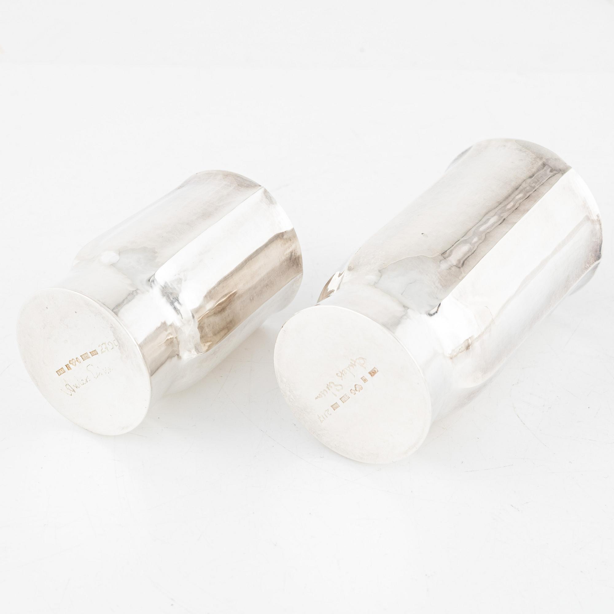 Supkoppar, silver, 11 + 1 st, Anders Ericson, Kristianstad 1974-1979.