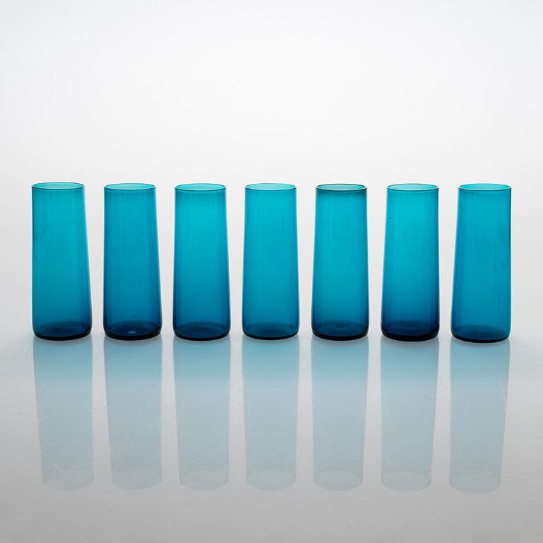 Nanny Still, A 14-piece set of 1960s 'Harlekiini' glass tableware, Riihimäen Lasi, Finland.
