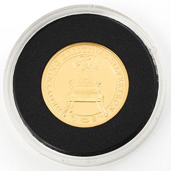 Medal, gold, 24 ct, Sweden, 'Queen Christina’s Silver Throne, 2018.