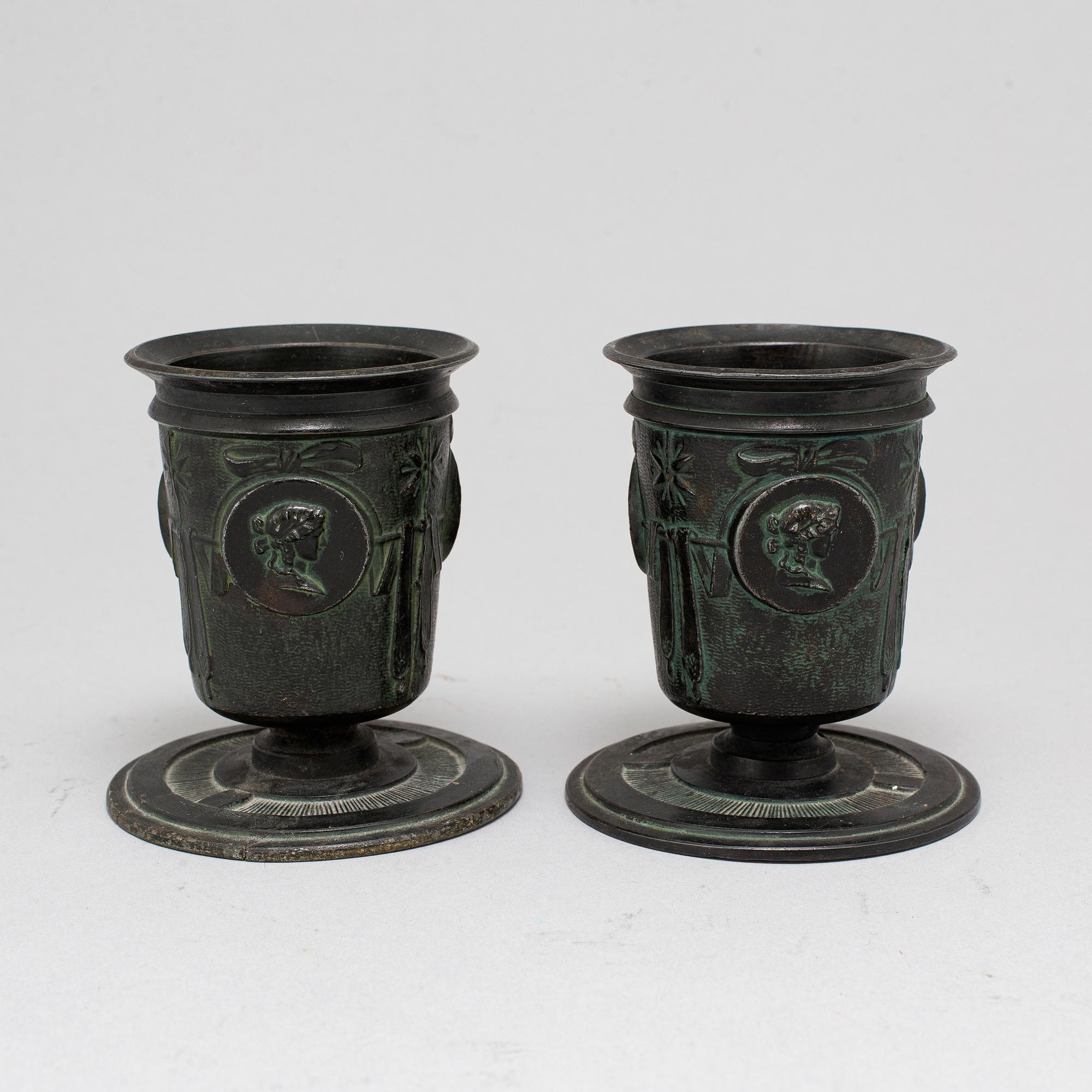 URNOR, ett par, Grand Tour-souvenir, sent 1800-tal.