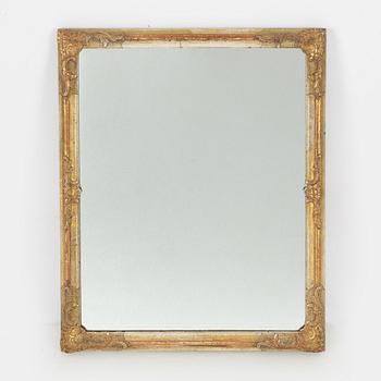 Ram med spegelglas, Stockholmsarbete, 1700-talets andra hälft, Rokoko.