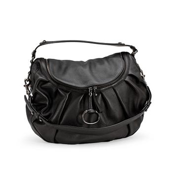 700. GUCCI, a black leather shoulder bag, "Icon Bit".