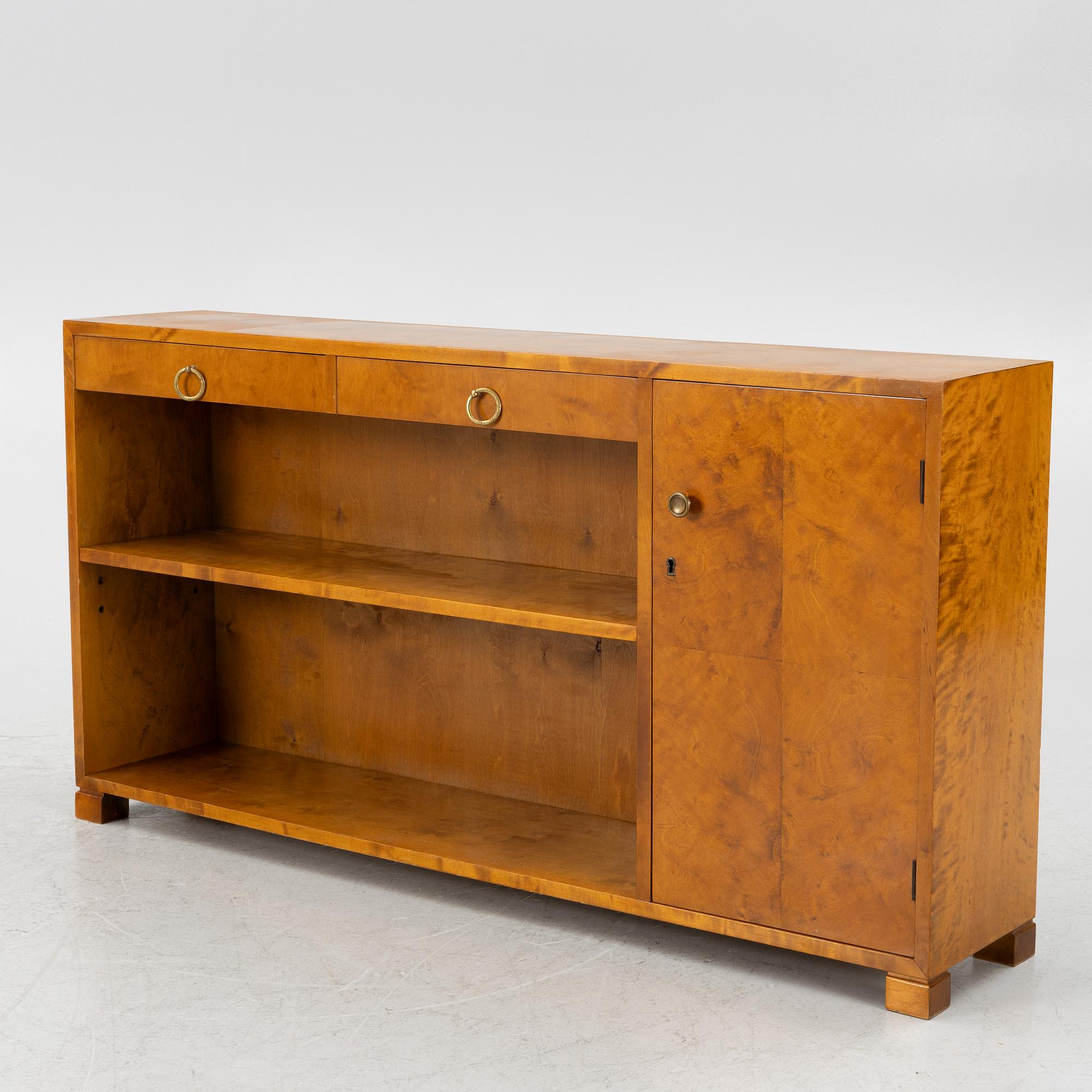 Bookcase with cabinet, functionalist, 1930s.
