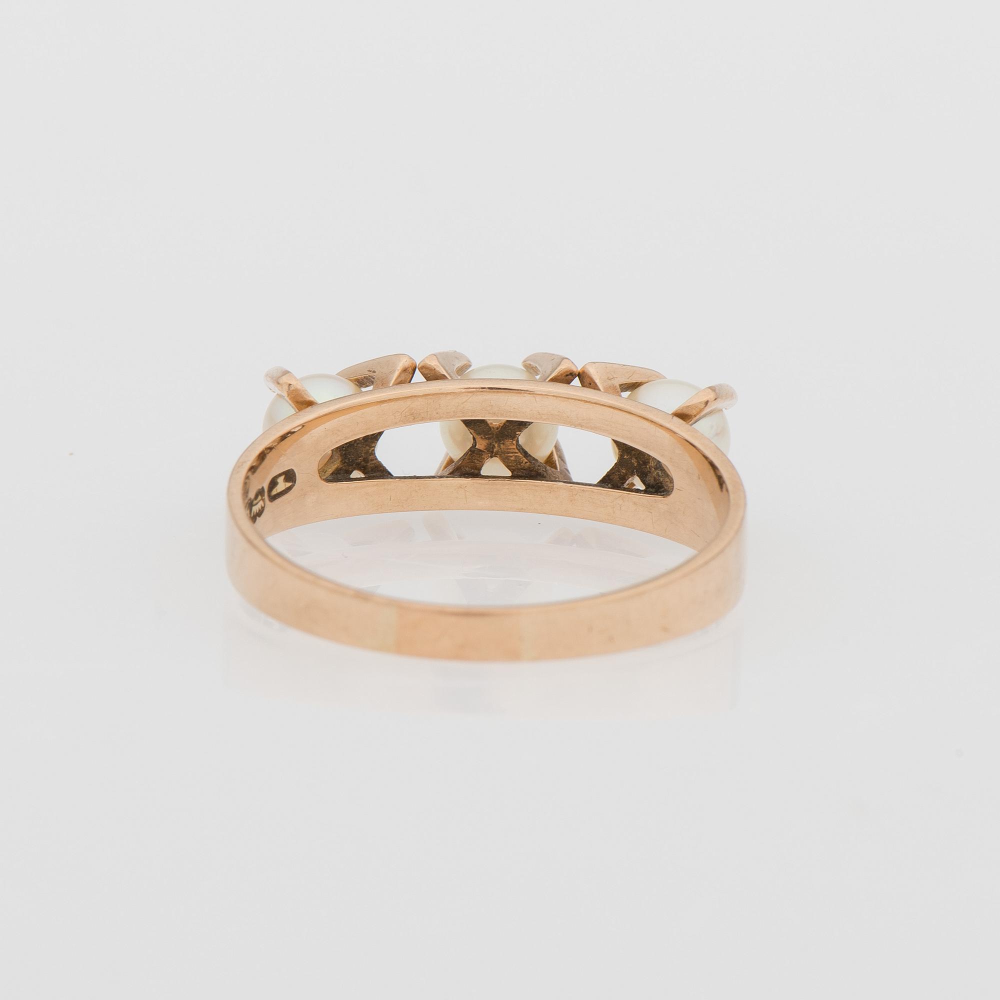 ELIS KAUPPI, RING, 14K guld,, Kupittaan Kulta 1967.