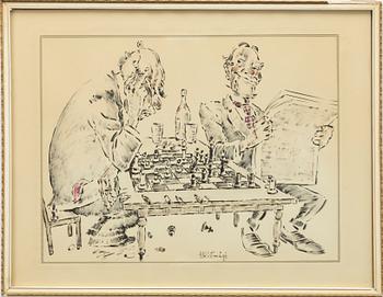 Aleksander Ristmägi, Newspaper reader and chess player.