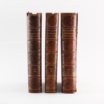 BÖCKER, 3 vol, "Svenska Fåglar", Wilhelm von Wright, Förlaget Svenska Fåglar Stockholm, 1927.