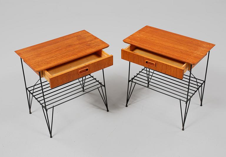SÄNGBORD, ett par, 1950/60-tal.