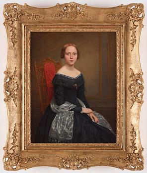 563. Nils Jakob Olsson Blommér, Portrait of Mathilda Lovisa Esberg (1827-1901), age 21.