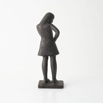 Lisa Larson, sculpture "The Teenage Girl", bronze, Scandia Present, circa 1978, no. 581.