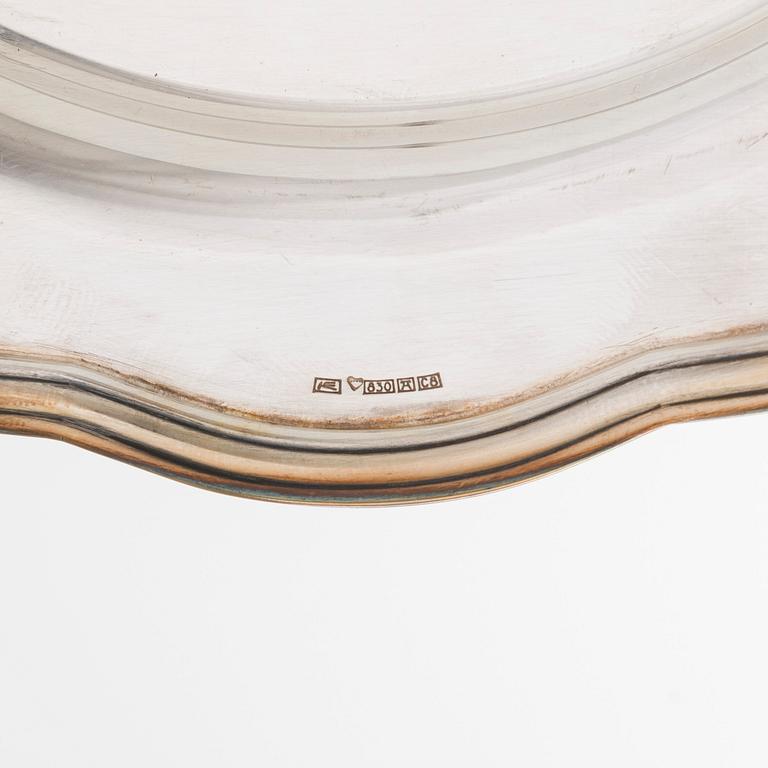 A set of ten silver plates. Turku 1938-1980.