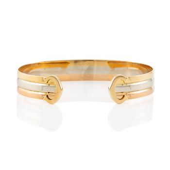 474. Cartier armband "C" 18K guld i tre färger.