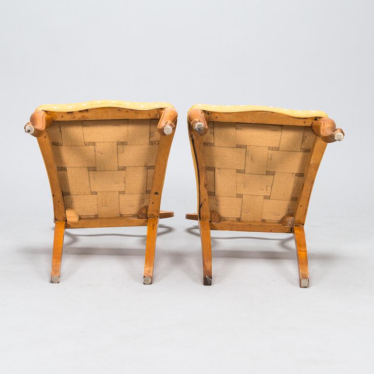 A pair of rococo revival chairs. Latter part of 19th century.