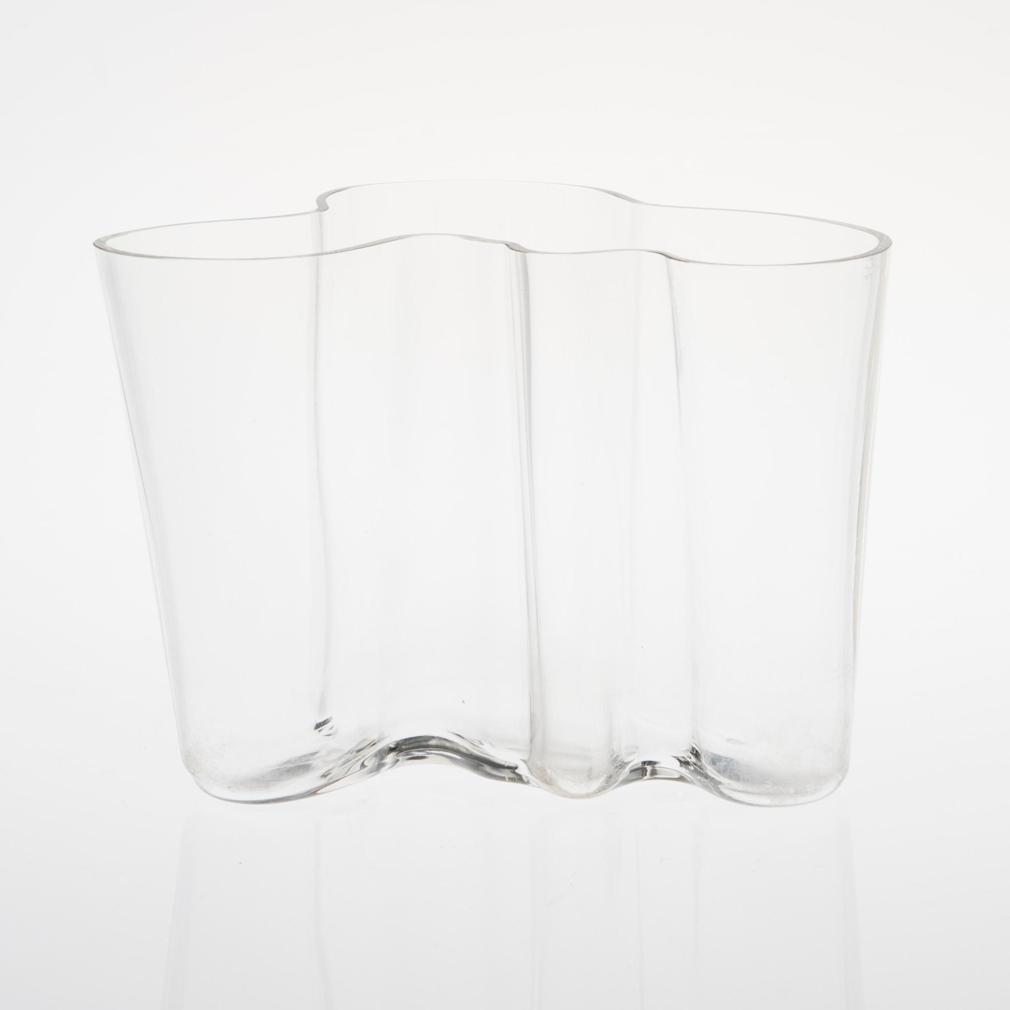 VAS, glas, "Savoy" signerad Alvar Aalto 3030, 1970-tal.