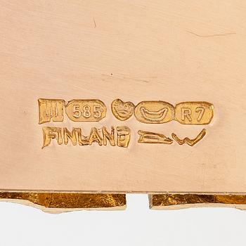 Björn Weckström, A 14K gold bracelet "Golden river". Lapponia 1970.