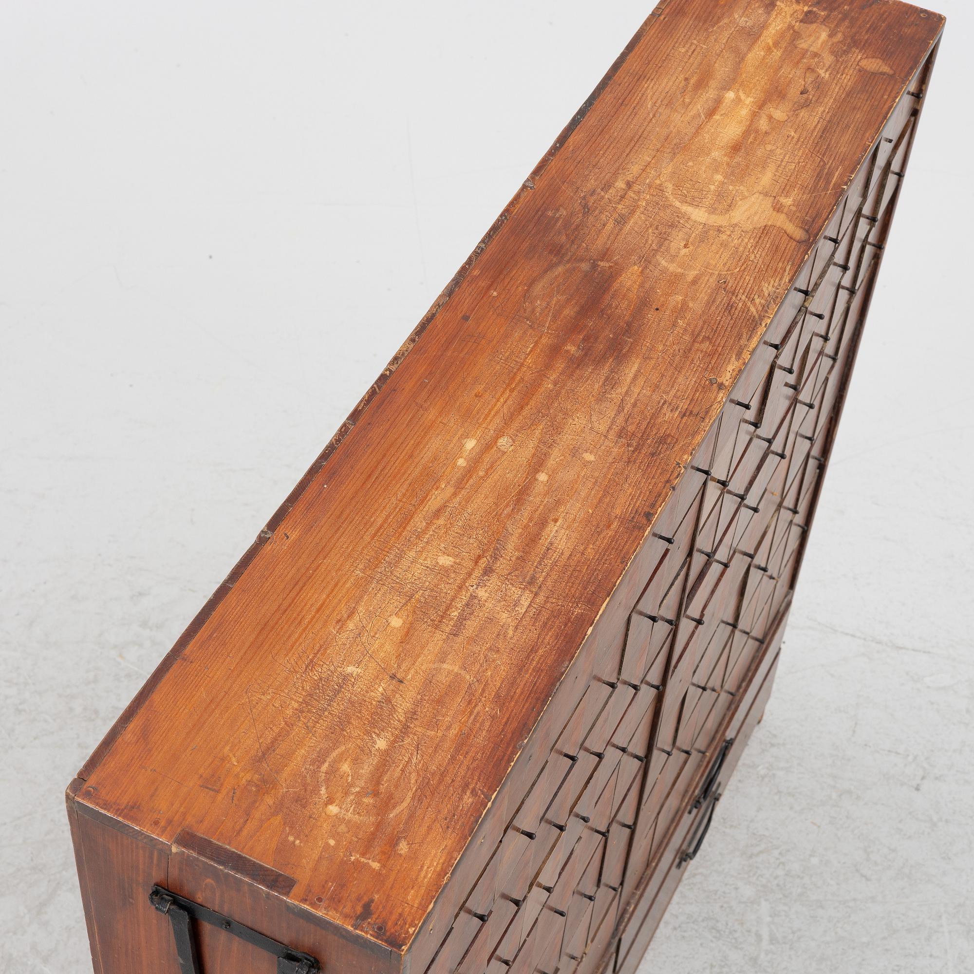 A pharmacy cabinet, Kyoto, Japan, first part of the 20th century.