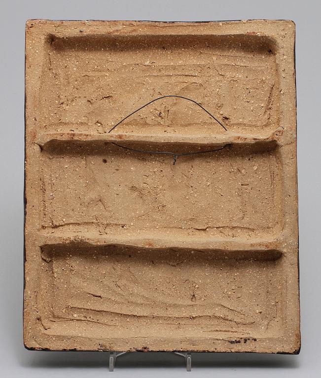 VÄGGRELIEF, stengods, Åke Holm, sign.