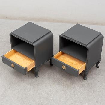 A pair of mid 20th century painted bedside tables.