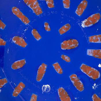 Sven Palmqvist, a 'Ravenna glass bowl, Orrefors, signed and dated 1986.