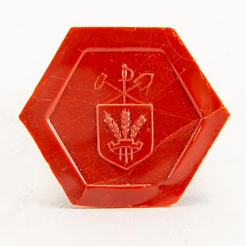 A Swedish 20th century sterling seal mark of Wiwen Nilsson Lund 1969.