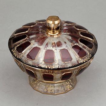 SKÅL MED LOCK, Kristall, Böhmen, omkr sekelskiftet 1900.