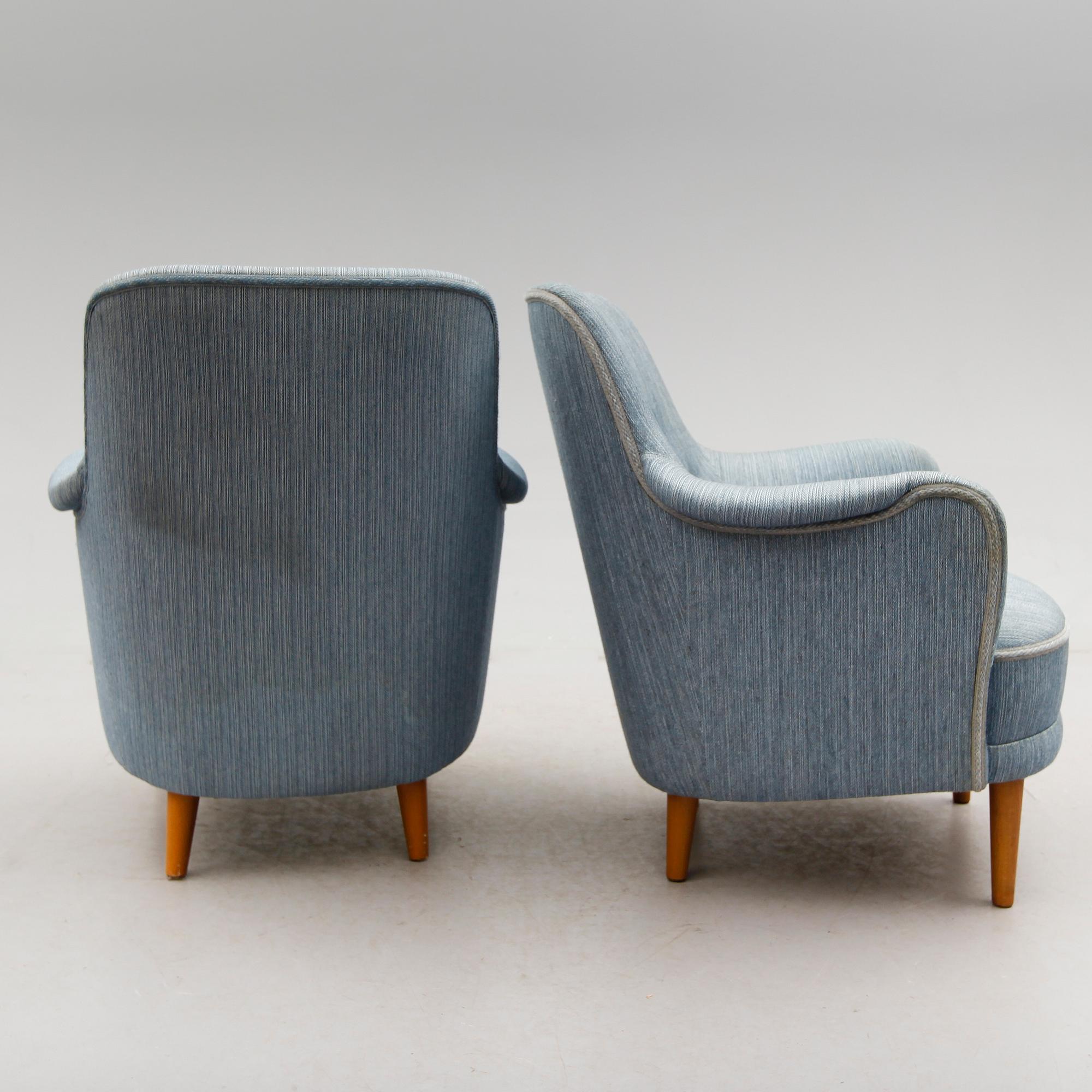 FÅTÖLJER, 2 st, "Samsas", Carl Malmsten.