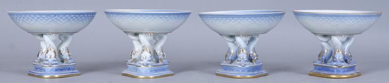 SKÅLAR, 4 st, porslin, "Måsen", Bing & Gröndahl.