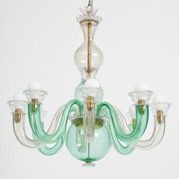 Gio Ponti, ljuskrona, Venini, Murano, Italien, 1945-50.