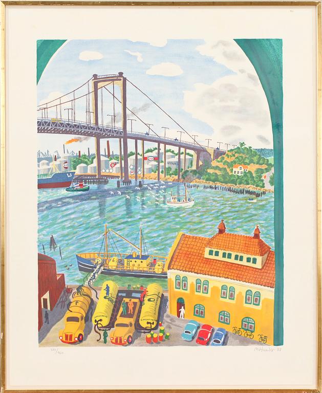 MONA HUSS WALIN, färglitografi, sign, dat -77 och numr 374/460.