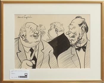 ALBERT ENGSTRÖM, tusch, 2 st, sign.