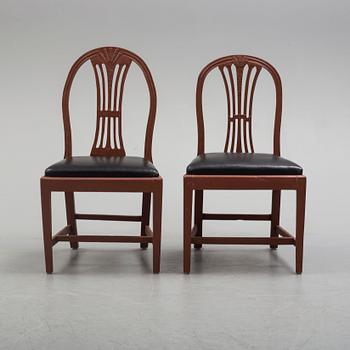 6 early 19th century Gustavian chairs.