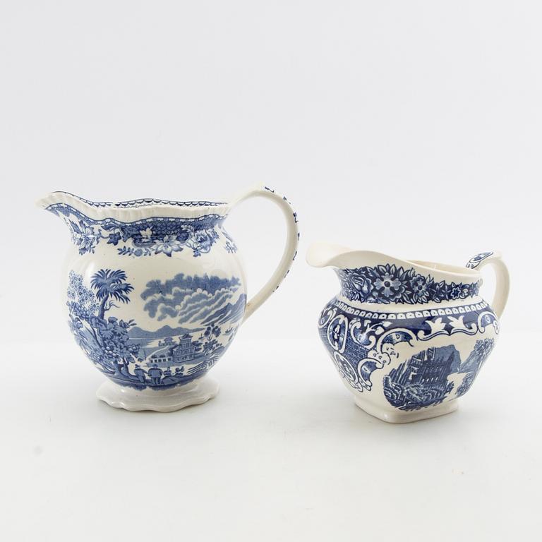 Servisdelar 5 st England 1900-talets första hälft flintgods.