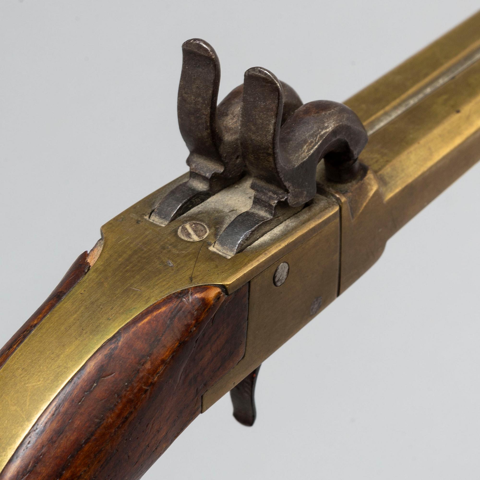 One revolver and one percussion gun, second half of the 19th century.