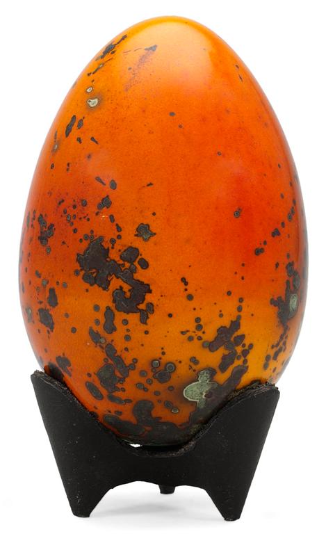 A Hans Hedberg faience egg, Biot, France,