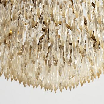Chandelier, for six candles, mid-20th century.