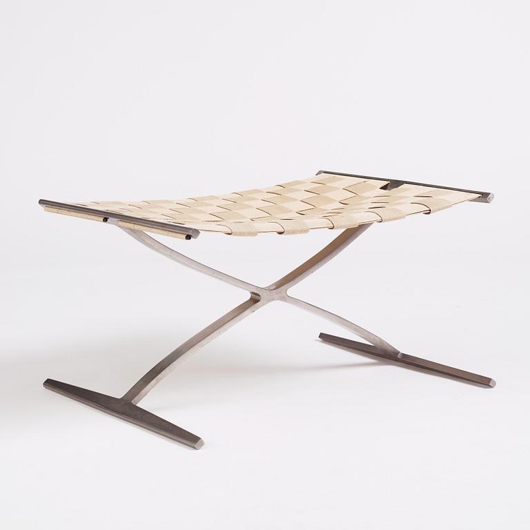 Preben Fabricius & Jørgen Kastholm, a model "4391" folding stool, Bo-Ex  Denmark, early 1960s.
