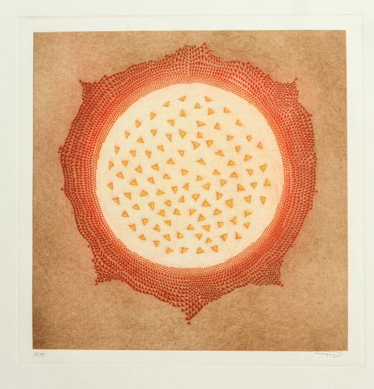 ARTHUR LUIS PIZA, färgetsning, sign o numr 72/99.