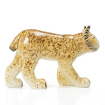 Lisa Larson, an 'Lodjur' figurine, Gustavsberg for NK, Nordiska Kompaniet in collaboration with WWF.
