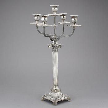 KANDELABER, nysilver, 1900-talets första hälft.