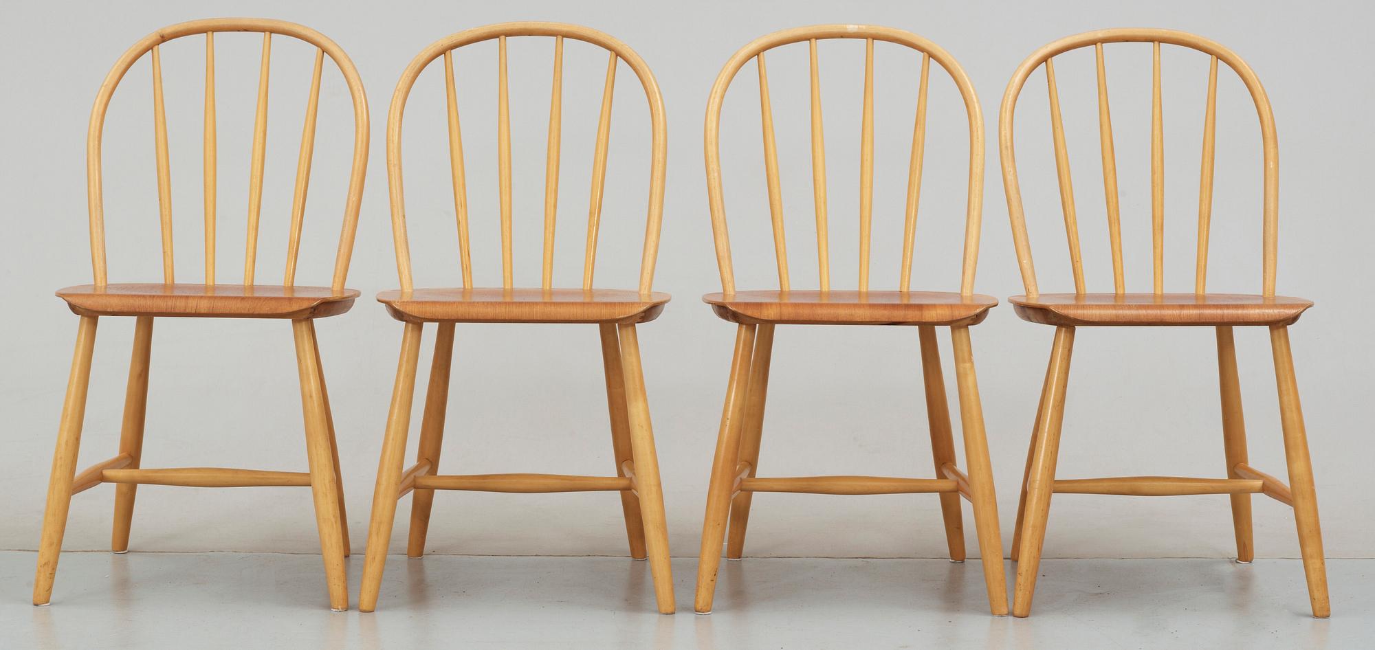 STOLAR, 4 st, Nässjö stolfabrik, 1900-talets mitt.