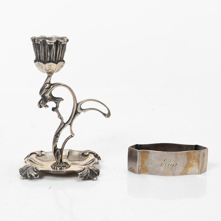 13 pieces of silover for the table, different makers including C.G.Hallberg and GAB, Sweden.