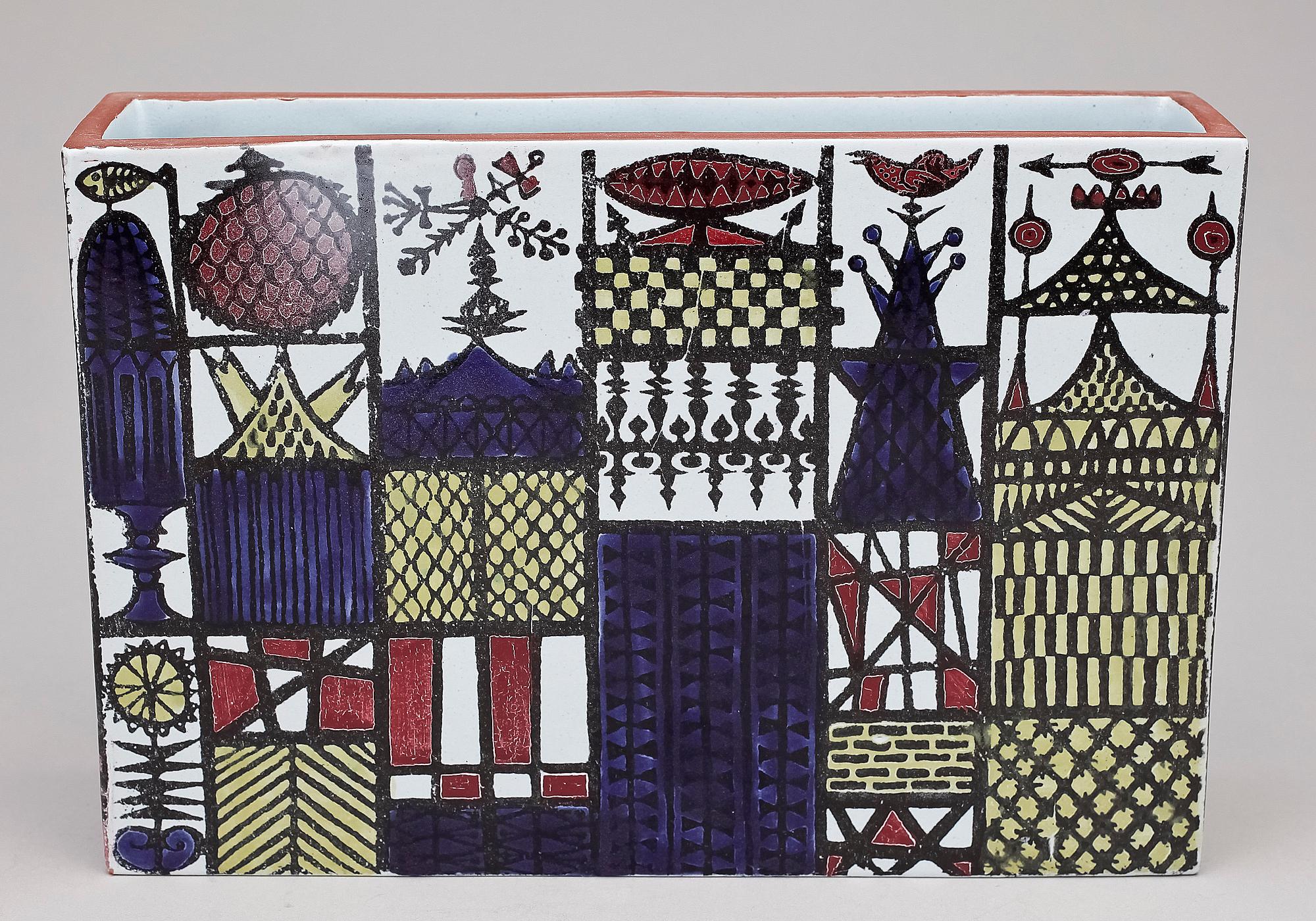 VAS, fajans, "Karneval", Stig Lindberg Gustavsberg.