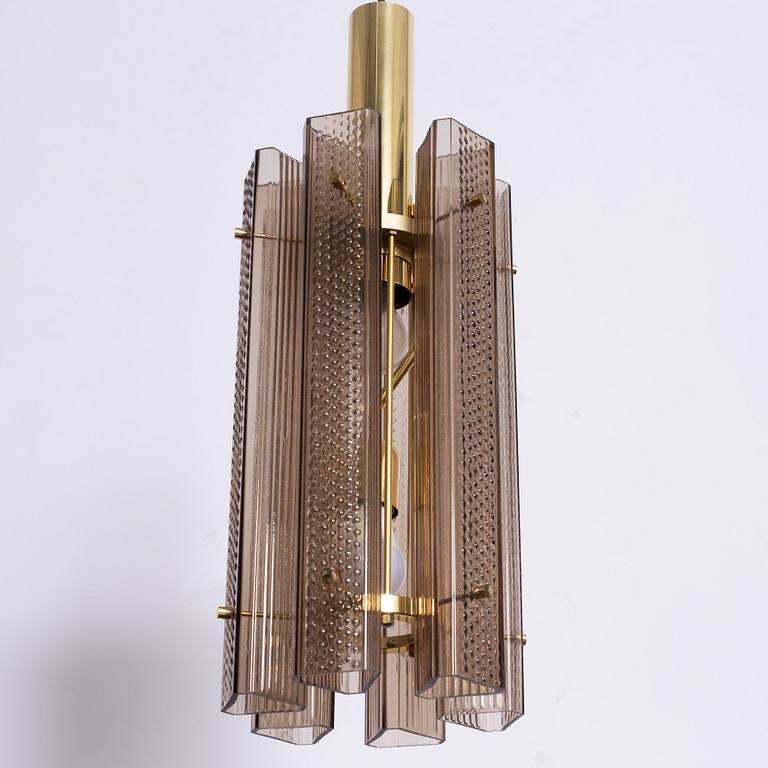 A pair of ceiling lamps, probably Glashütte Limburg, Germany, 1970s.