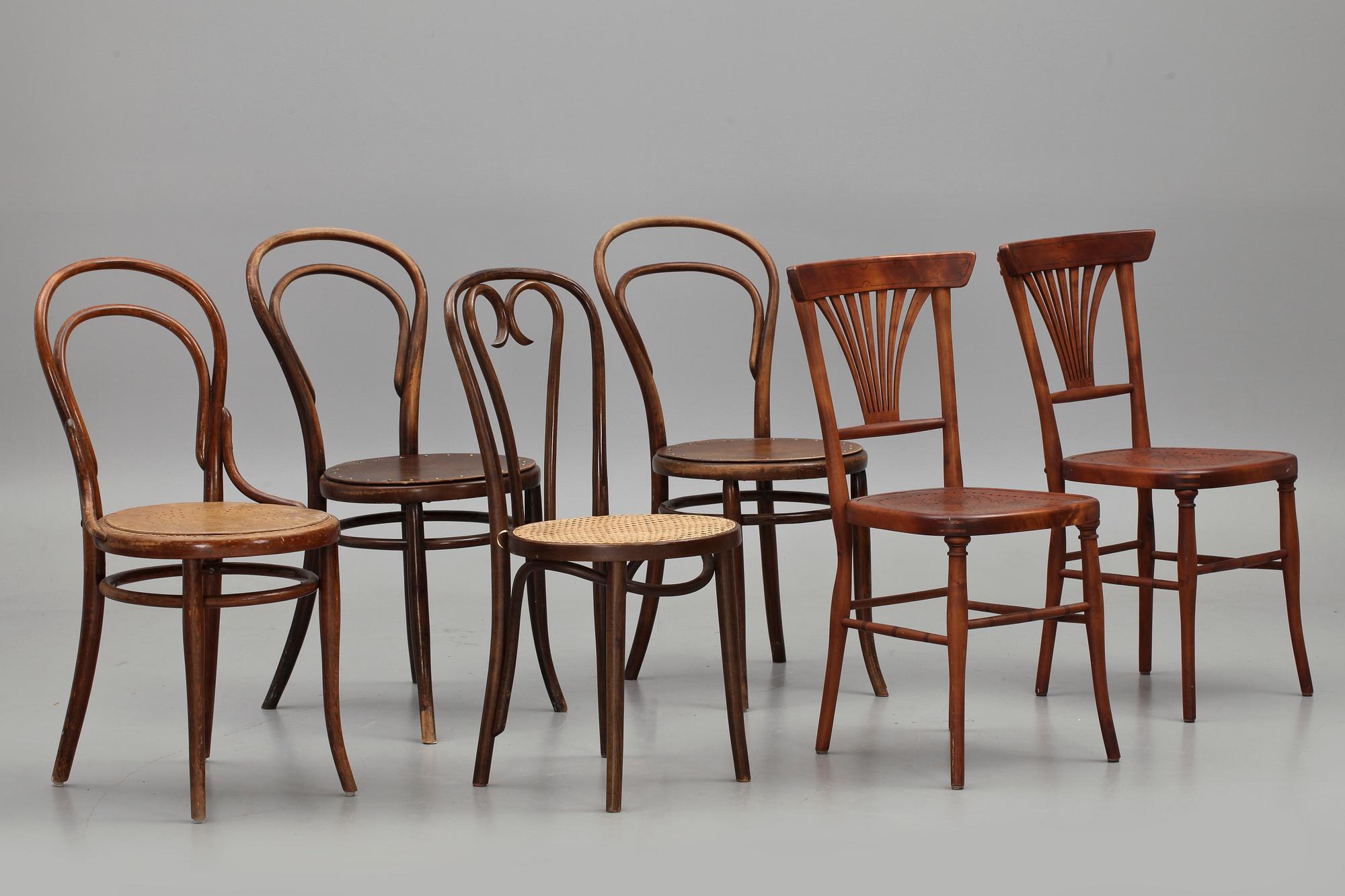 CAFÉSTOLAR, 6 st, 1900-talets första hälft.