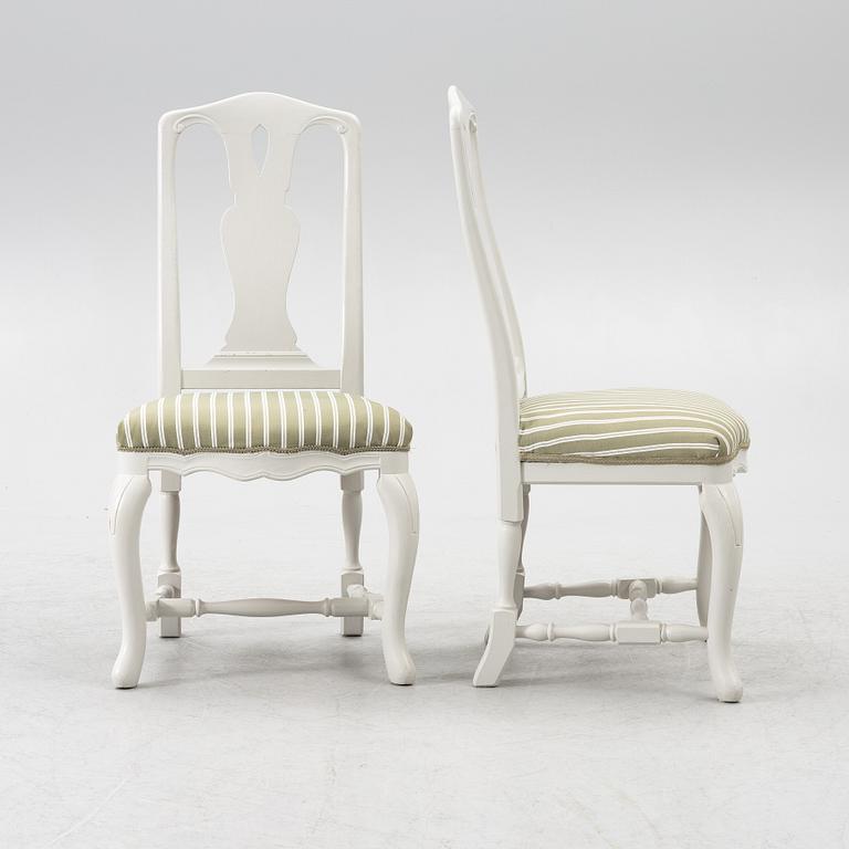 Matbord, 8 stolar, senbarockstil, 1900-tal.